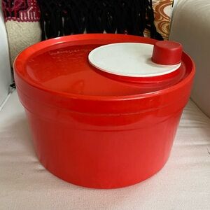VTG Salad Spinner Per Alimenti Made in Italy Orange White Large MCM